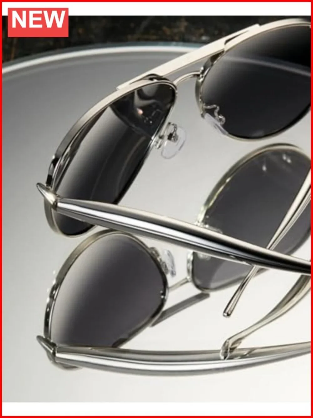 Retro Gold Oversized Aviator Sunglasses UV Protection